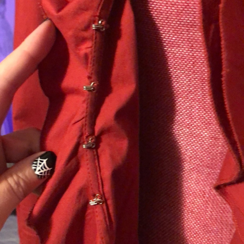 Rust Ruffle Blouse-Petite - Picture 3 of 8